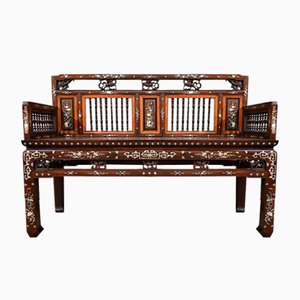 Small Late 19th Century Indochinese Bench in Precious Wood
