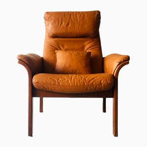 Adjustable Easy Chair in Leather, 1970s