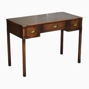 Harrods London Kennedy Military Campaign Leather Writing Table Desk