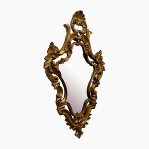 Espejo de pared dorado de estilo rococó magnífico