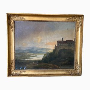 Landscape, 19th Century, Oil on Canvas, Framed