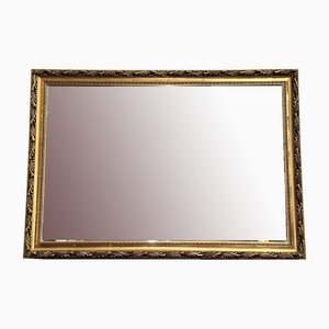 Specchio smussato decorato vintage in oro