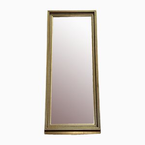 Langer Spiegel aus vergoldetem Gold mit Facettenschliff