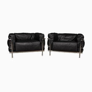 Set of Large Model Chairs by Le Corbusier for Cassina, 2000