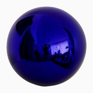 Large Deep Blue Mercury Ball with Chain