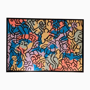 After Keith Haring, Composition, 1980s, Oil on Canvas