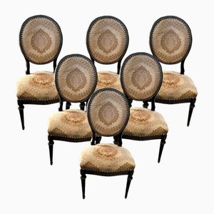 Louis XVI Dining Chairs, Set of 6