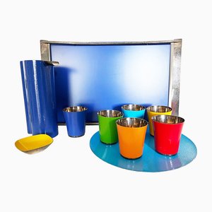 Cocktail Bar Set from Zanetto Studio, 1980s, Set of 10