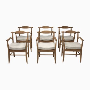 Fumay Dining Armchairs by Guillerme et Chambron for Votre Maison, France, 1960s, Set of 6