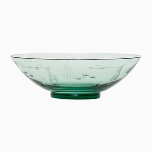 Glass Bowl by Gören Hongell for Karhula, Finnland, 1930s