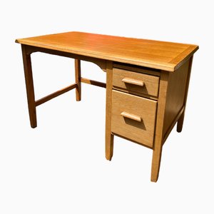 Mid-Century Light Oak Compact Desk, 1960s