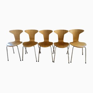 3105 Mosquito Chairs by Arne Jacobsen for Fritz Hansen, 1965, Set of 5
