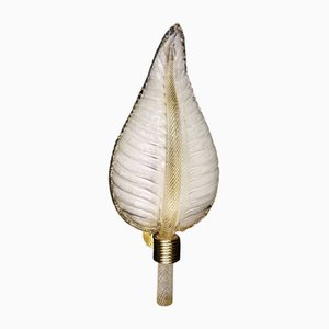 Italian Blatt Wall Lamp in Murano Glass by Ercole Barovier for Barovier & Toso, 1950s