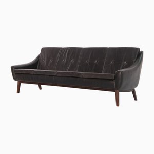 Mid-Century 4-Sitzer Sofa aus Teak & Leder von Ingmar Relling für Svane Ekornes, 1960er