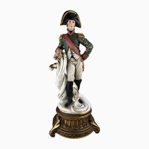Italienische Napoleon Figur aus Porzellan und Bronze, 1990