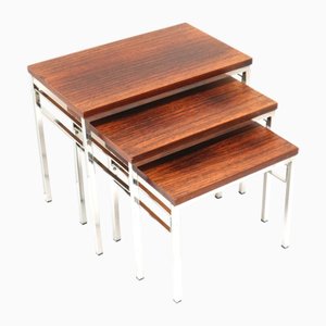 Small Nesting Side Tables in Rosewood, 1960s, Set of 3