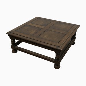 Arts and Crafts Panelled Coffee Table in Oak, 1890s