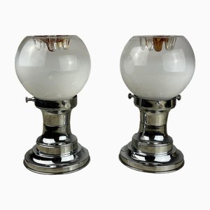 Bedside Table Lamps of Toni Zuccheri for Mazzega, Italy, 1970s, Set of 2