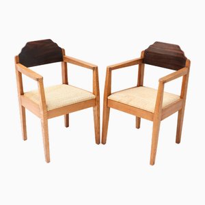 Set of Art Deco Amsterdamse School Armchairs, 1920s