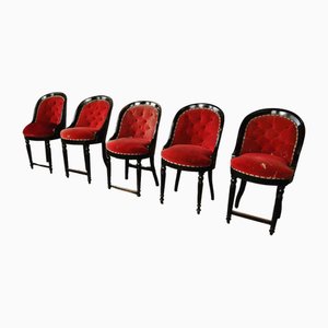 Vintage Theater Chairs, Set of 5