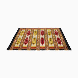 Alfombra Kilim de lana, antigua Checoslovaquia, años 60