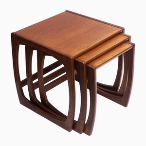 Quadrille Nesting Tables in Teak attributed to G-Plan, 1980s, Set of 3