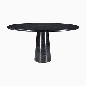Eros Round Dining Table in Marquina Marble by Angelo Mangiarotti for Skipper, 1970s