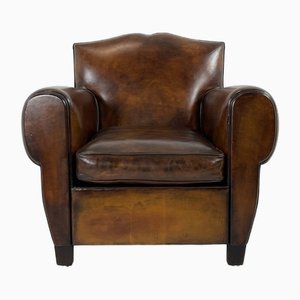 Art Deco Armchair in Leather