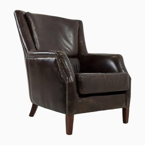 Vintage Armchair in Brown Leather
