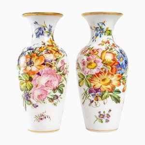 Napoleon III Opaline Vases attributed to Baccarat, Set of 2
