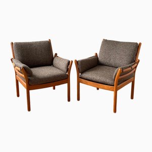 Danish Teak Lounge Chairs by Illum Wikkelsø, 1960s, Set of 2