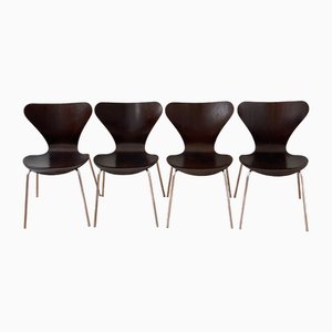 Sillas de comedor danesas de Arne Jacobsen para Fritz Hansen, años 60. Juego de 4