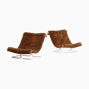 Formula Lounge Chairs attributed to Ruud Ekstrand & Christer Norman, Sweden, 1970s, Set of 2