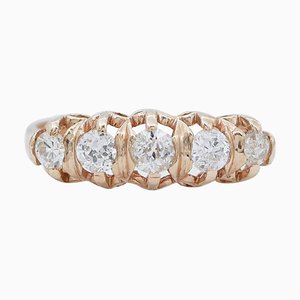 Rose Gold Ring with Diamonds