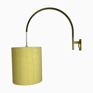Lámpara de pared minimalista ajustable con contrapeso de latón al estilo de Stilnovo, Italia, años 60
