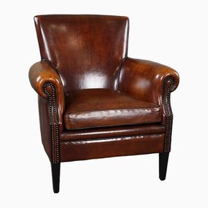 Brown Sheep Leather Armchair from Lounge Atelier