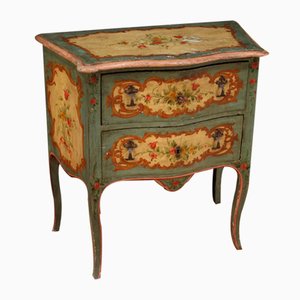 Small 20th Century Lacquered and Painted Commode in the style of Venetian, 1950s