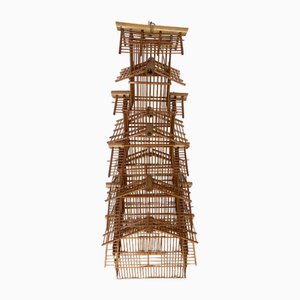 Cage Vintage en Bambou Marron