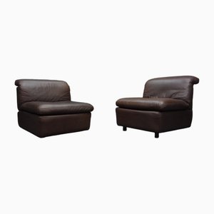 Leather Club Chairs by Ernst Martin Dettinger for WK Möbel, 1970s, Set of 2