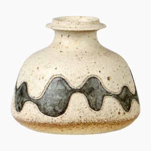 Handmade Art Pottery Vase, Denmark, 1970s