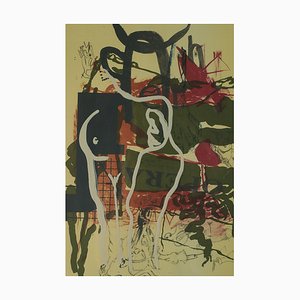 Poul Esting, Carmen, Lithographie Couleur, Encadré