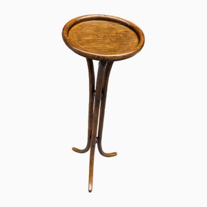 Mesa auxiliar o soporte para jarrones de madera curvada de Thonet