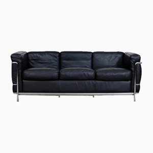 Cassina LC2 3-Sitzer Sofa von Charlotte Perriand & Le Corbusier