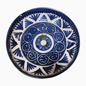 Plato de cerámica de Allix Picault, Vallauris, Francia