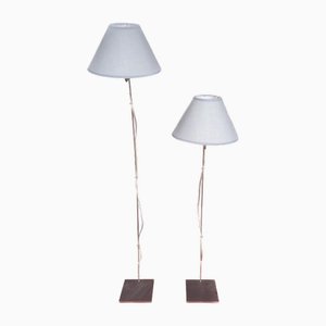 Lampes de Bureau avec Base en Métal Noir, Set de 2