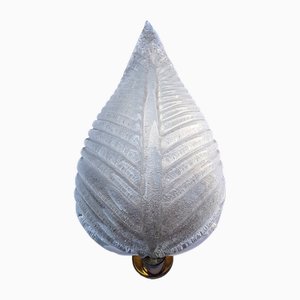 Mid-Century Murano Glass Leaf Shaped Wall Light from Barovier & Toso, 1950s