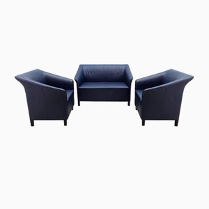 Leder Wohnzimmer Set von Walter Knoll / Wilhelm Knoll, 3er Set