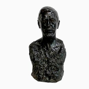 A. Semenoff, Bust of Gustave Eiffel, Early 20th Century, Lost-Wax Bronze