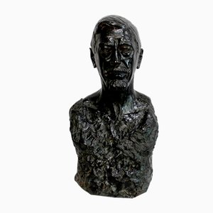 A. Semenoff, Buste de Gustave Eiffel, Début XXe, Bronze à Cire Perdue