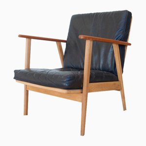 Fauteuil Mid-Century en Teck et Chêne, Danemark, 1950s